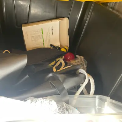 Mixed fishing and first-aid bag