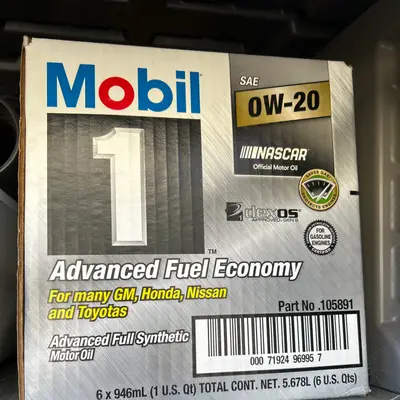 Mobil 1 0W-20 Advanced Full Synthetic Motor Oil (case of 6 qt)