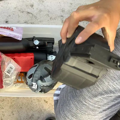 Airsoft accessories bin