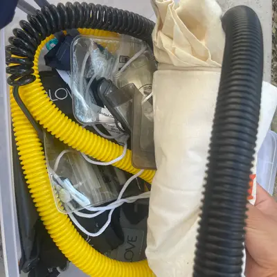 Inflatable boating equipment kit