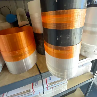 3D-printed bird feeder reservoirs (large)