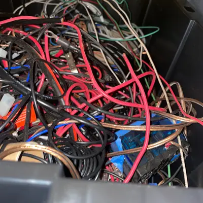 Misc small wires bin
