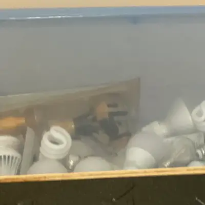Mixed light bulb stash