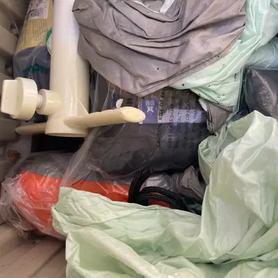 Bin of hammocks