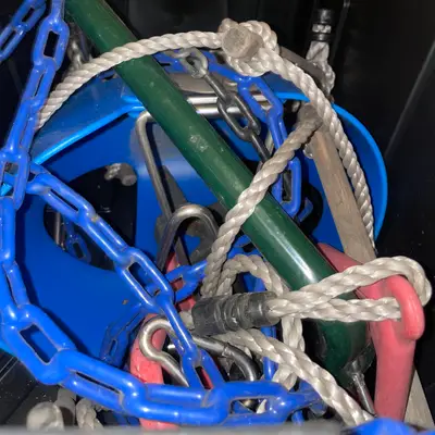 Playground accessories bin