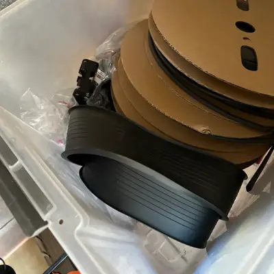 Heat-shrink tubing & rubber strip bin