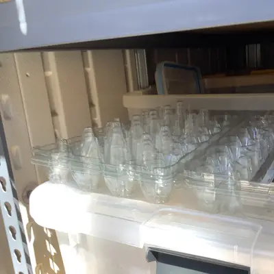 Clear plastic egg cartons