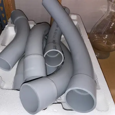PVC conduit sweep elbows (gray, 90°)