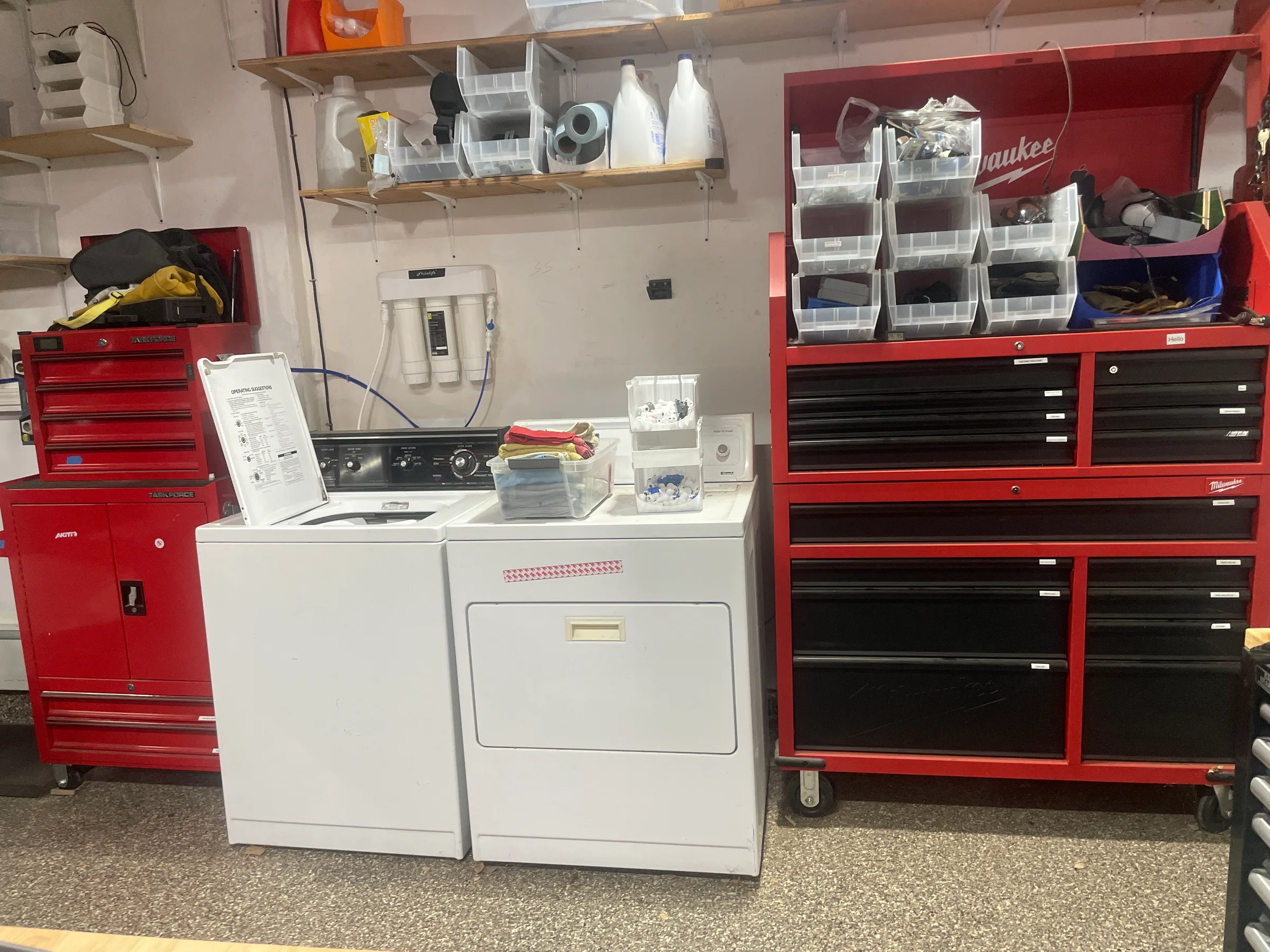 Washer and dryer side