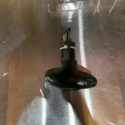 Black Plastic Knob with Threaded Stud