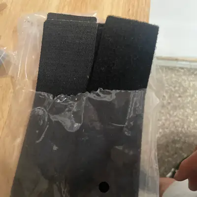 Black Velcro strips