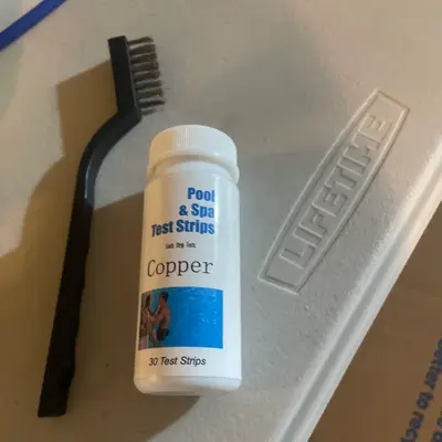 Copper test strips & electrode brush