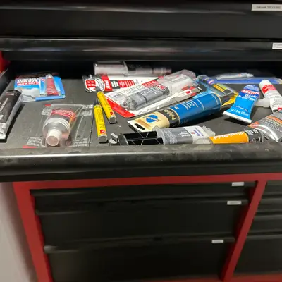Assorted adhesives, sealants & thread lockers