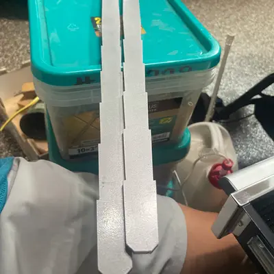 Slotted flat strips (pair)