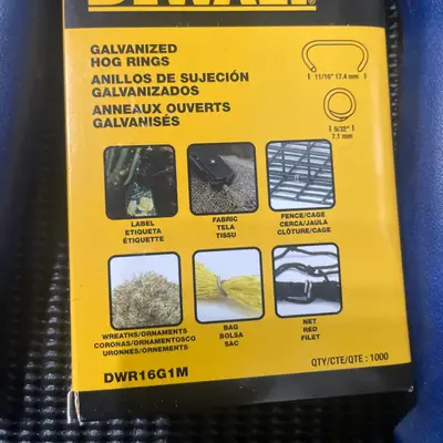 DeWalt galvanized hog rings